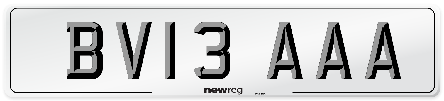 BV13 AAA Number Plate from New Reg